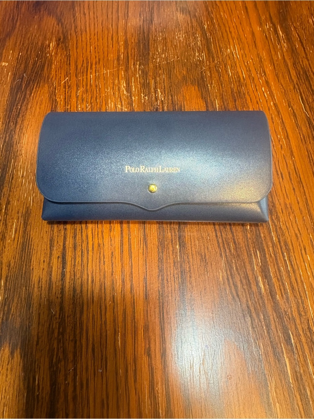 Polo by Ralph Lauren Navy Eyewear Case with Gold Logo